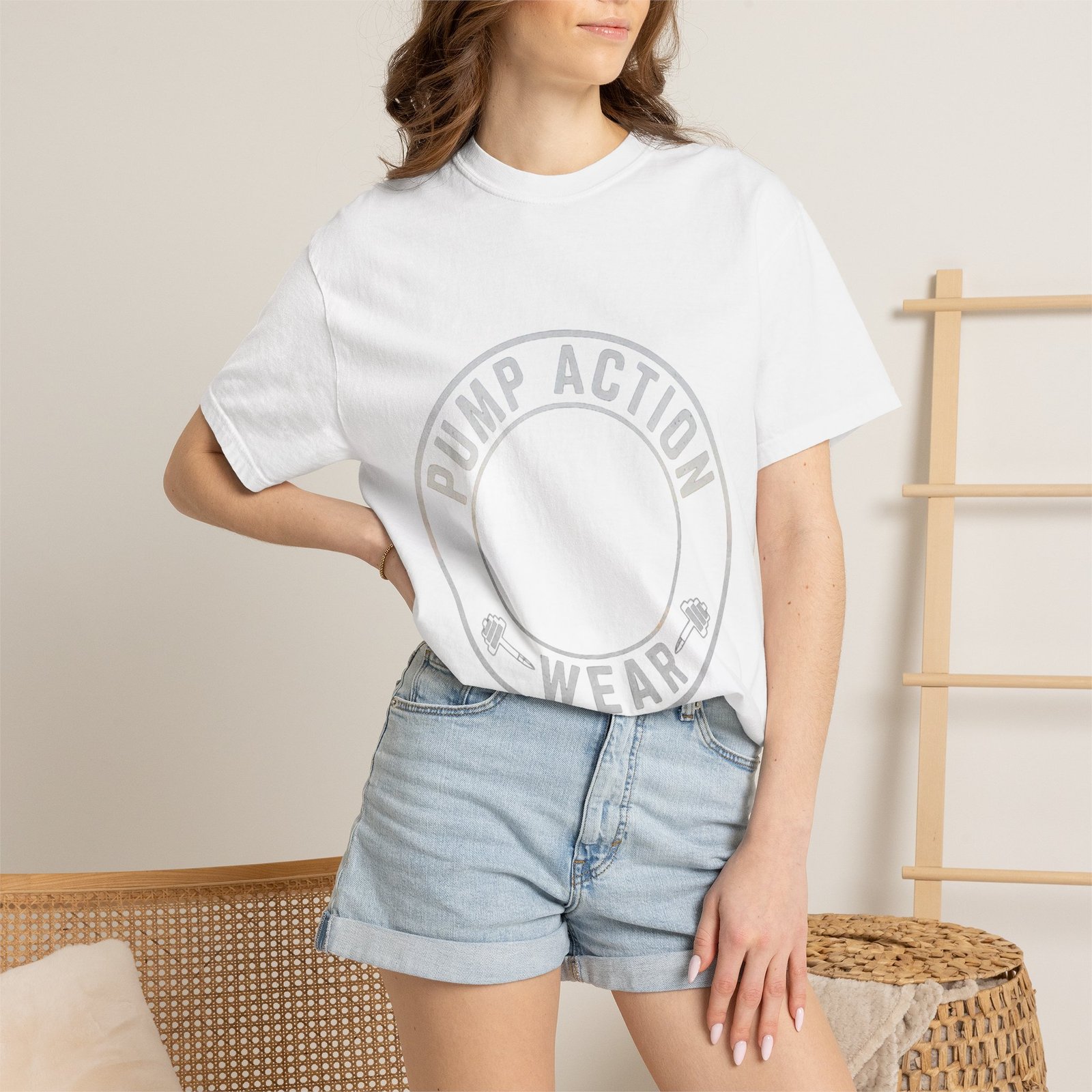 Pump Action Wear T‑Shirt — Vintage Crest Graphic Tee - Image 4