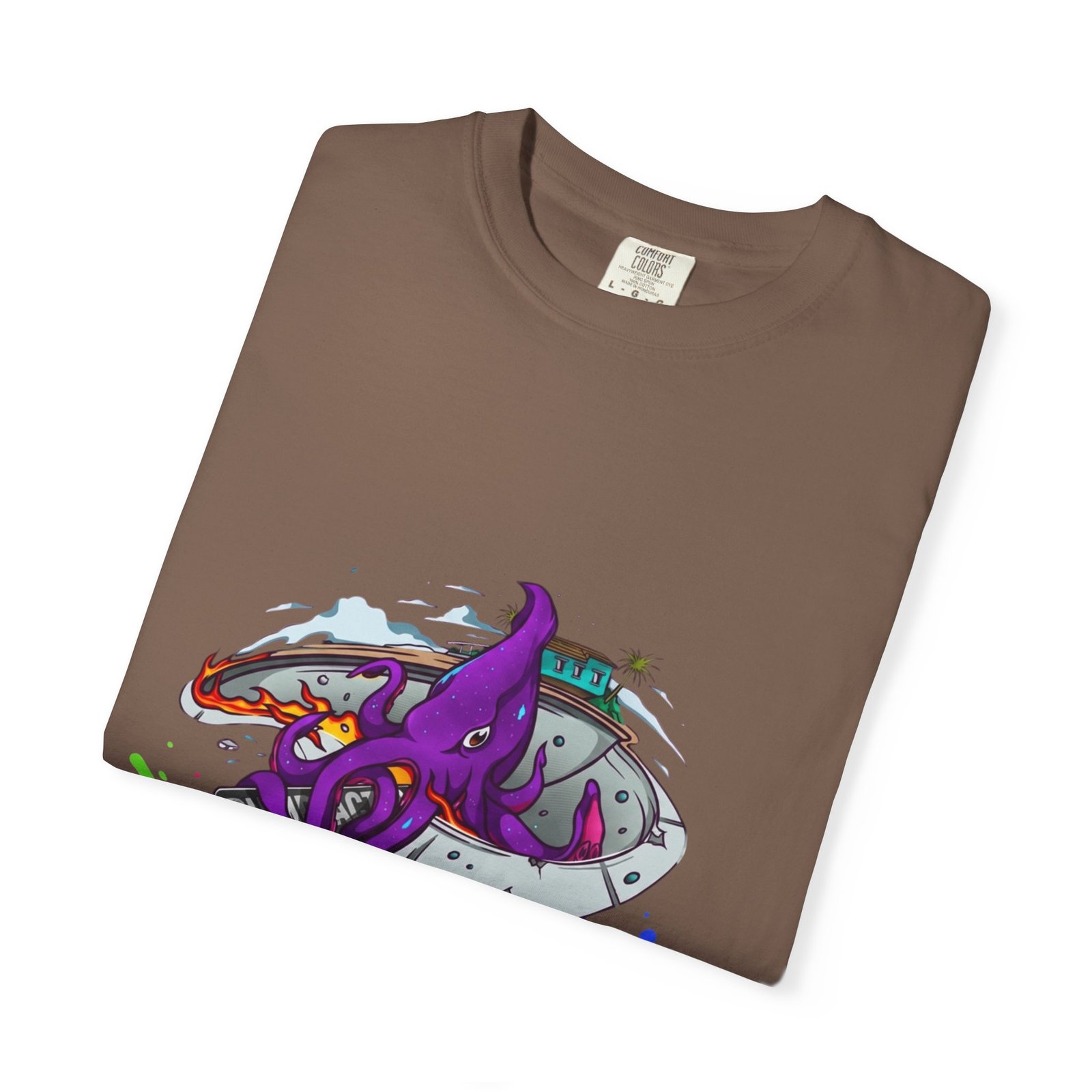 Octopus Paint Splash T-Shirt — "Full Action Wear" Graphic Tee - Image 15