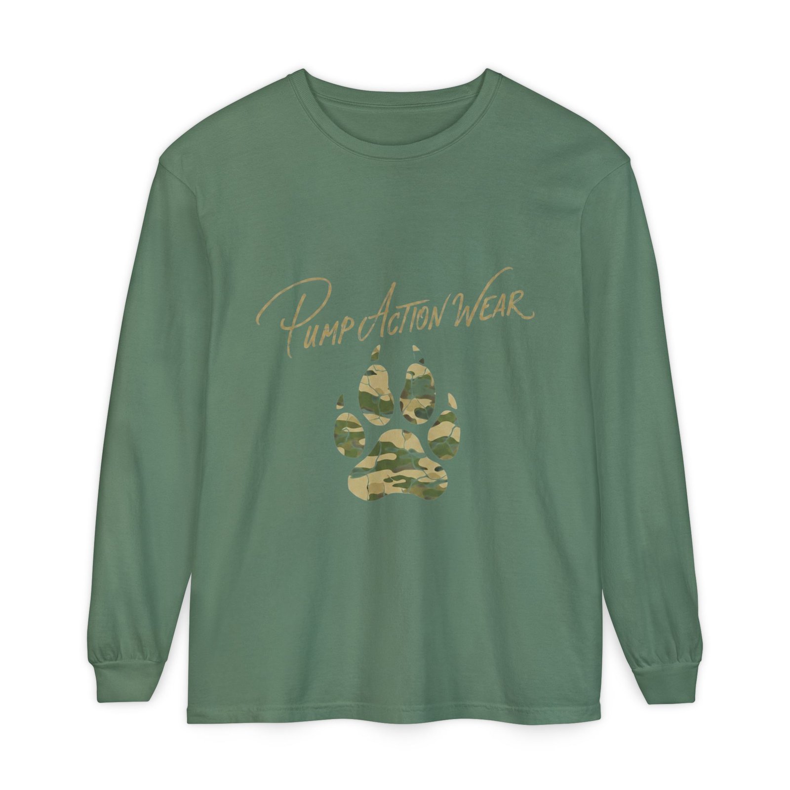 Pump Action Wear Camo Paw Long Sleeve Tee - Image 49