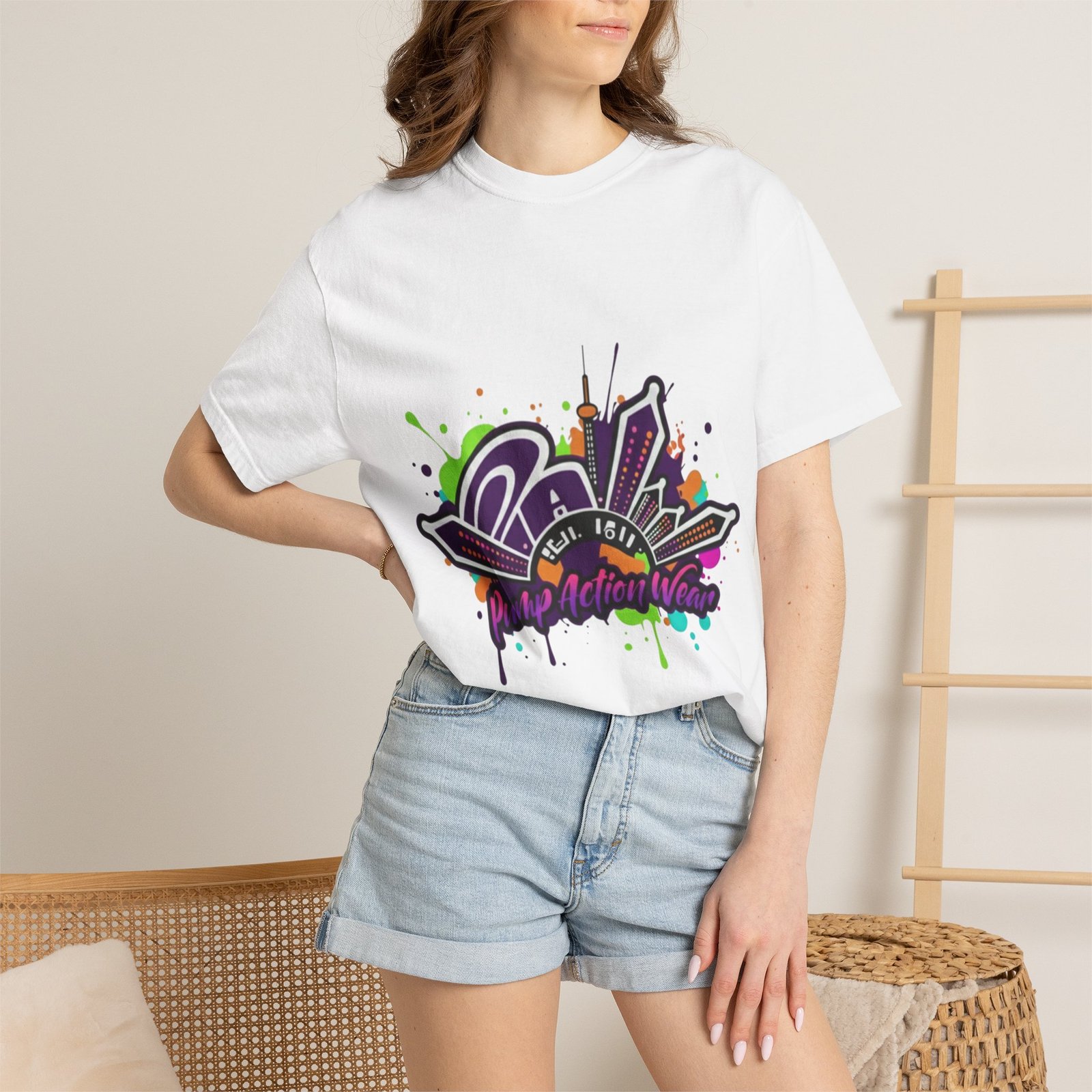 T-Shirt — Retro Graffiti 'Party All Night' Graphic Tee - Image 4