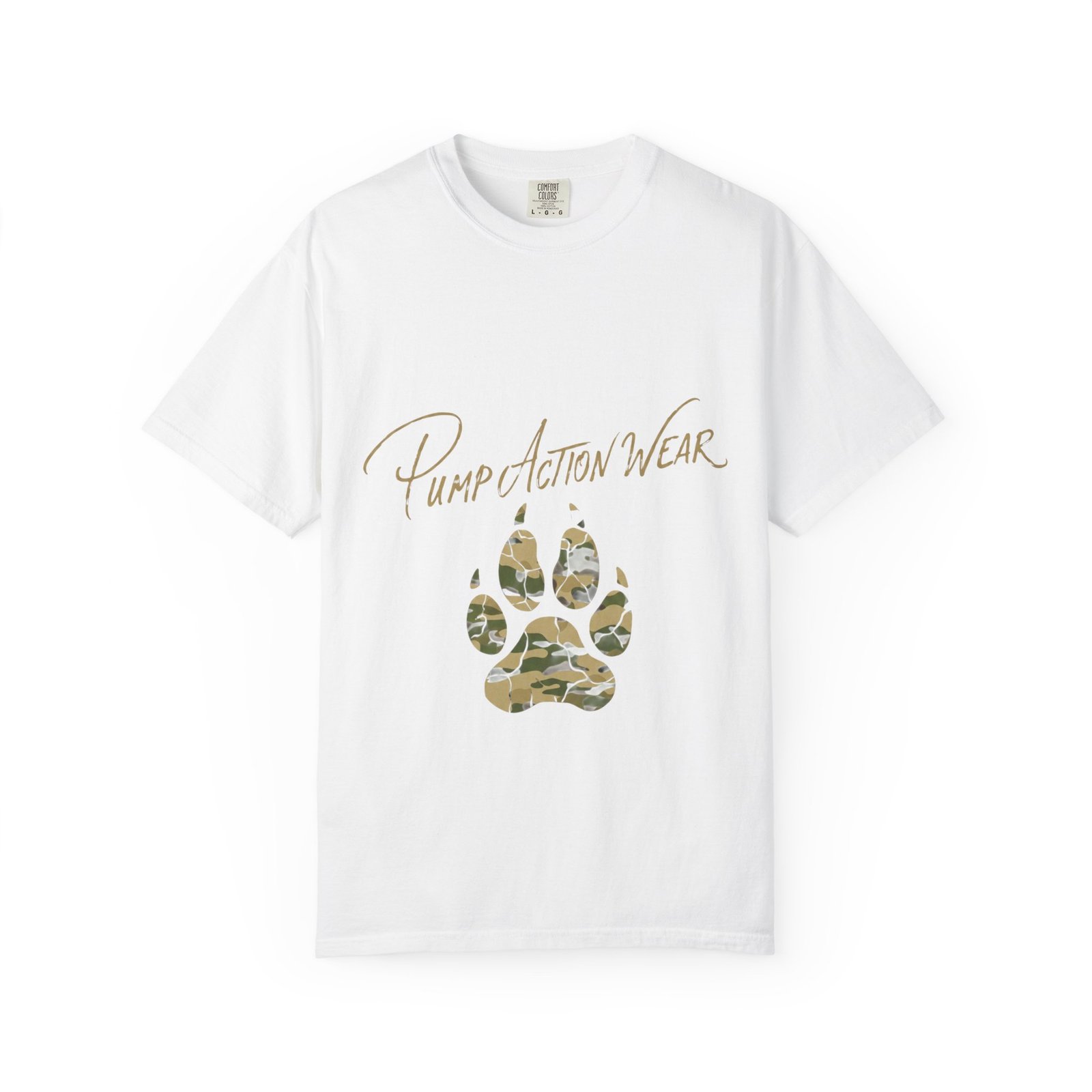 Paw Camo Tee — "Pump Action Wear" Graphic T-Shirt