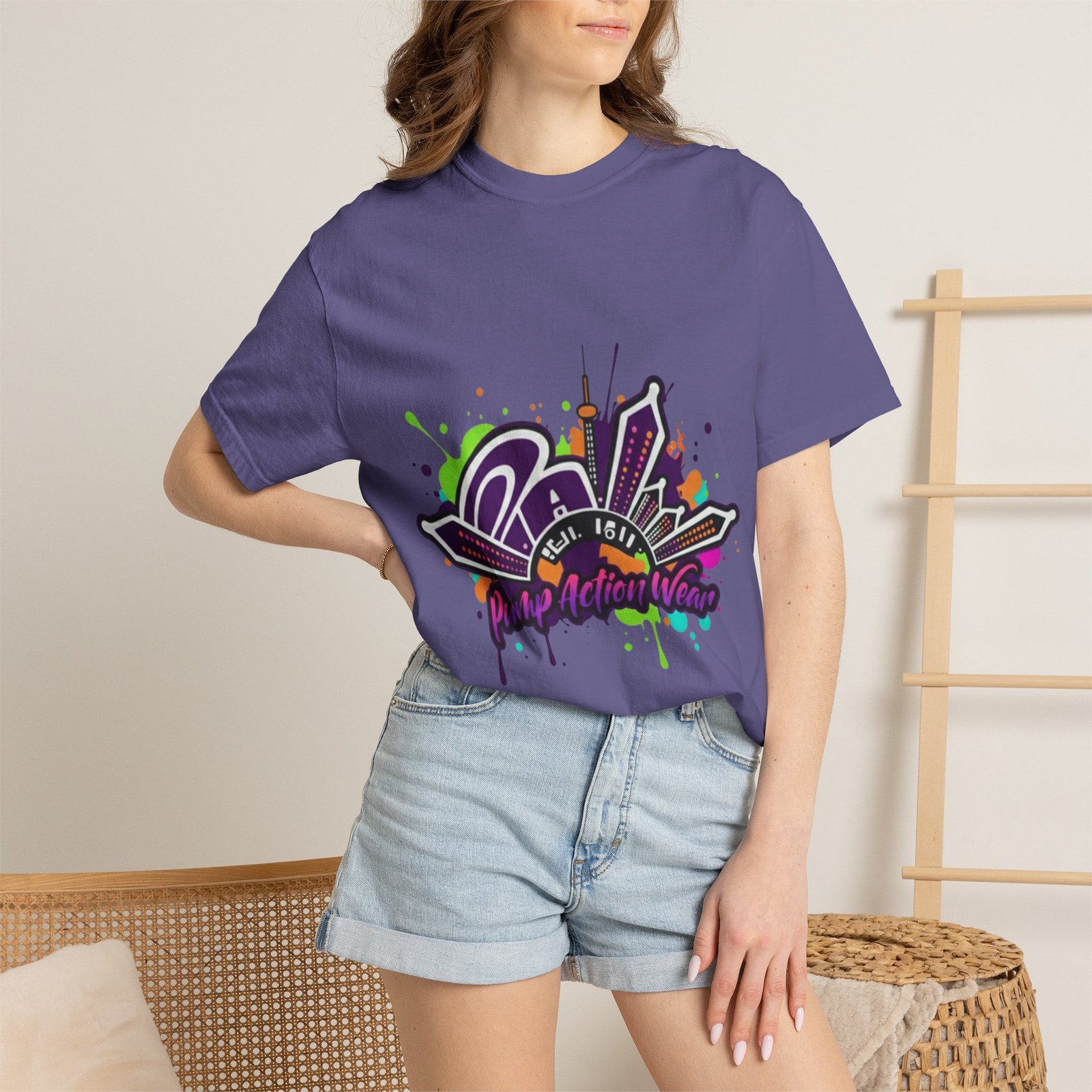 T-Shirt — Retro Graffiti 'Party All Night' Graphic Tee - Image 56