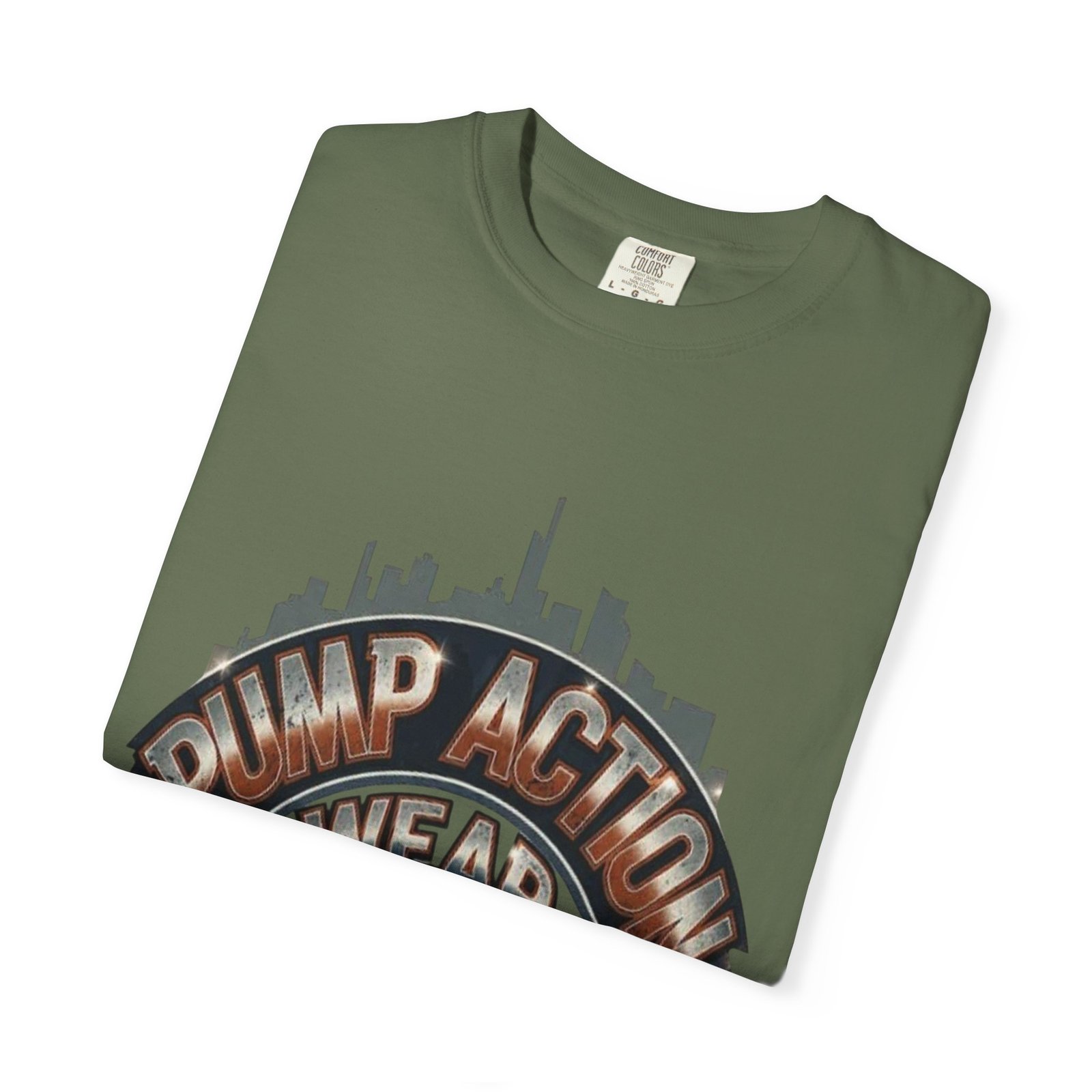 Pump Action Gear T-Shirt — Urban Skyline Retro Graphic Tee - Image 23