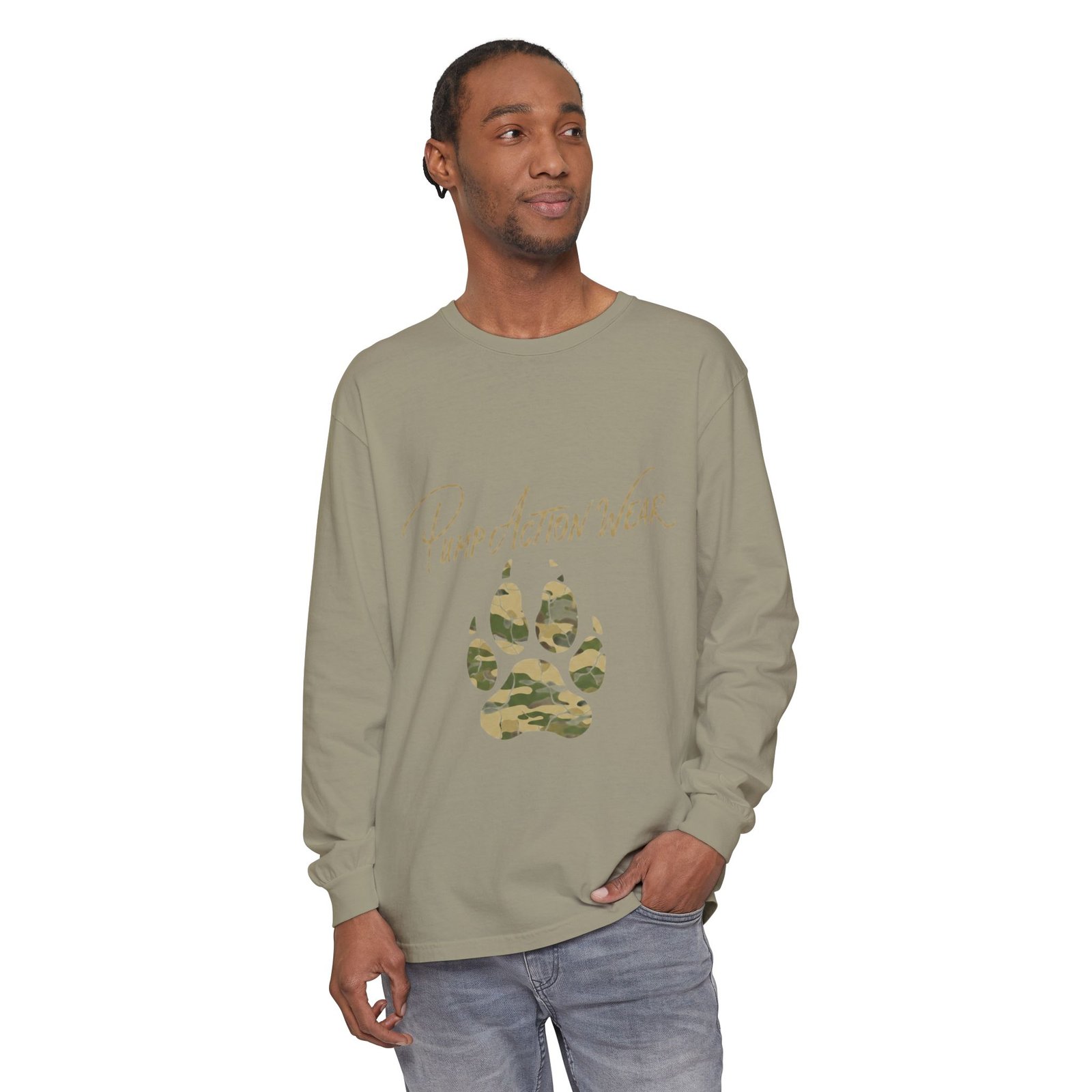 Pump Action Wear Camo Paw Long Sleeve Tee - Image 35