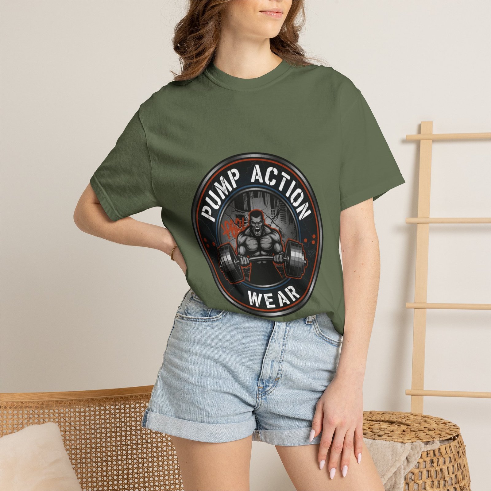 Gym T-Shirt — "Pump Action Wear" Muscle Weightlifting Tee - Image 28
