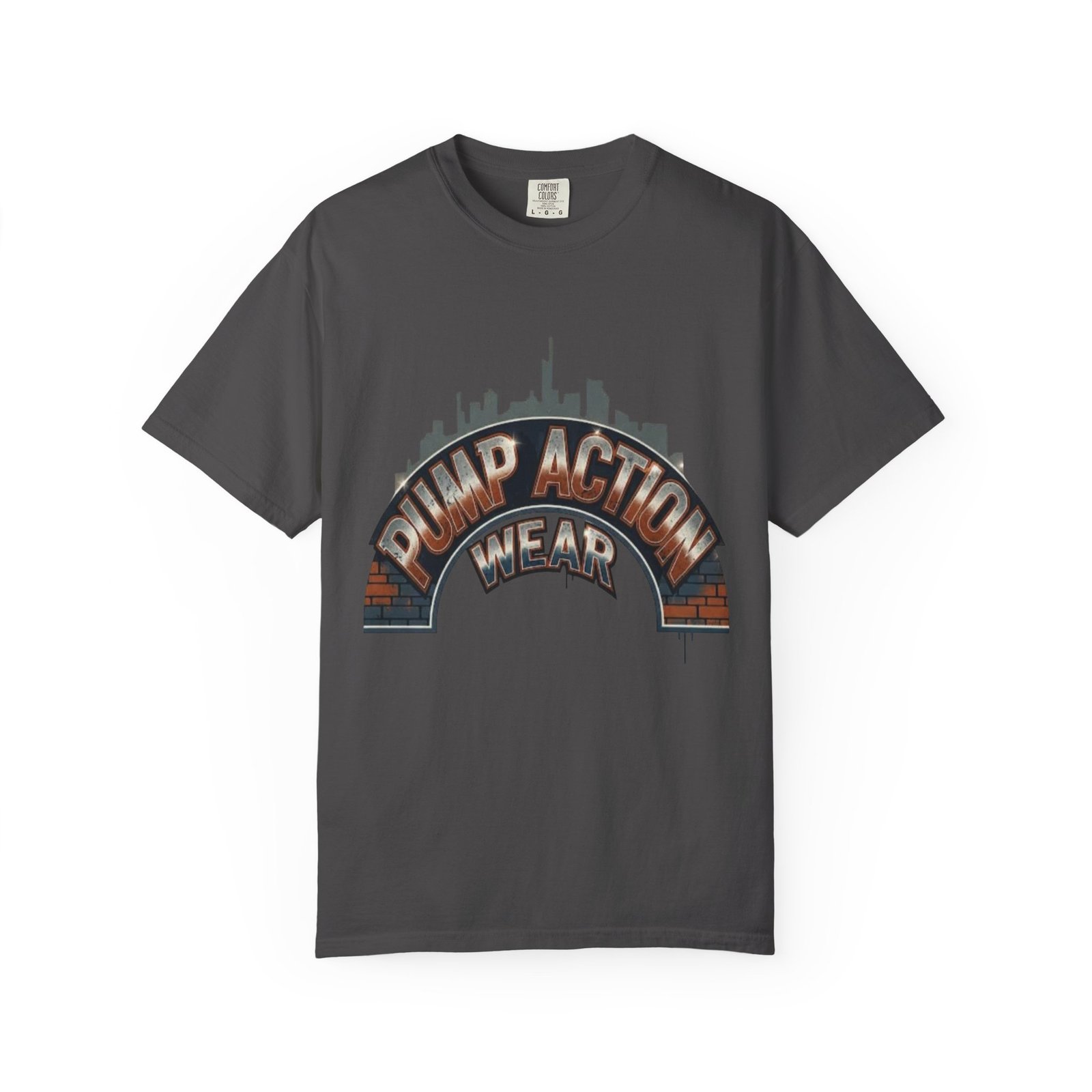 Pump Action Gear T-Shirt — Urban Skyline Retro Graphic Tee - Image 33
