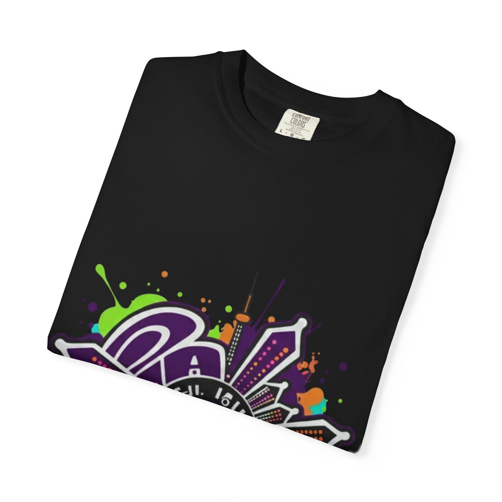 T-Shirt — Retro Graffiti 'Party All Night' Graphic Tee - Image 43