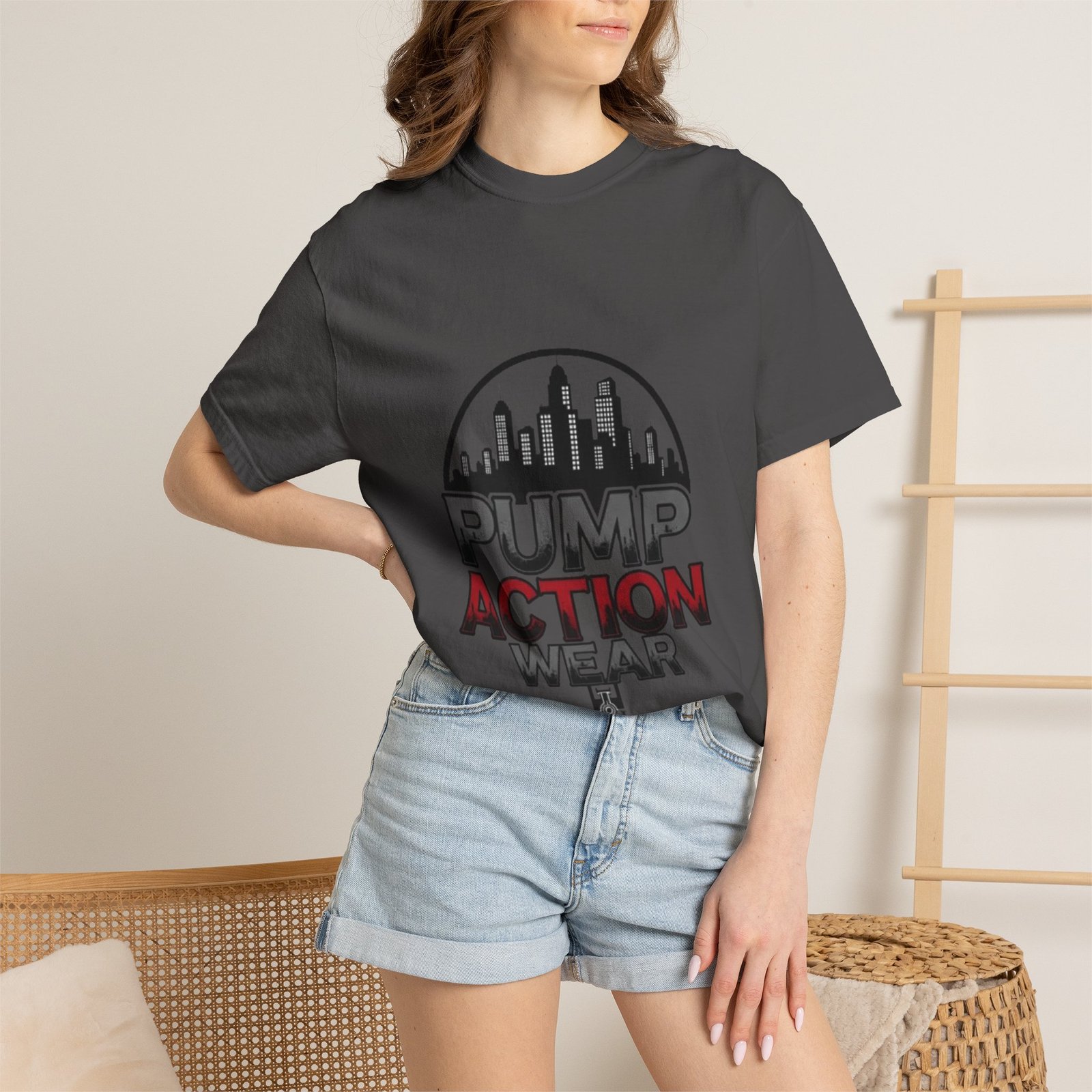 Pump Action Wear Skyline T-Shirt — Urban Streetwear Graphic Tee - Image 44