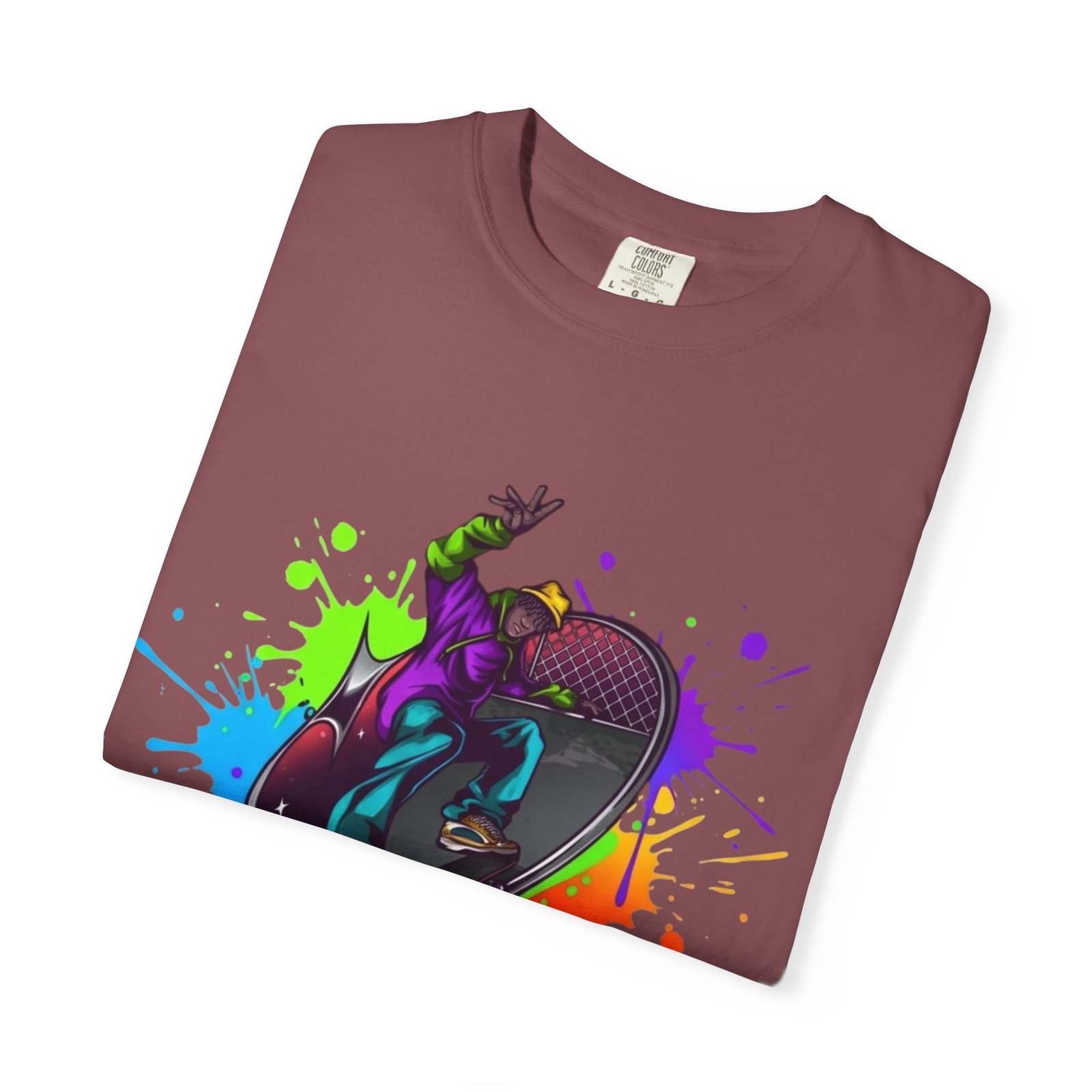 T-Shirt — 'Pump Action Wear' Colorful DJ Turntable Graphic Tee - Image 7
