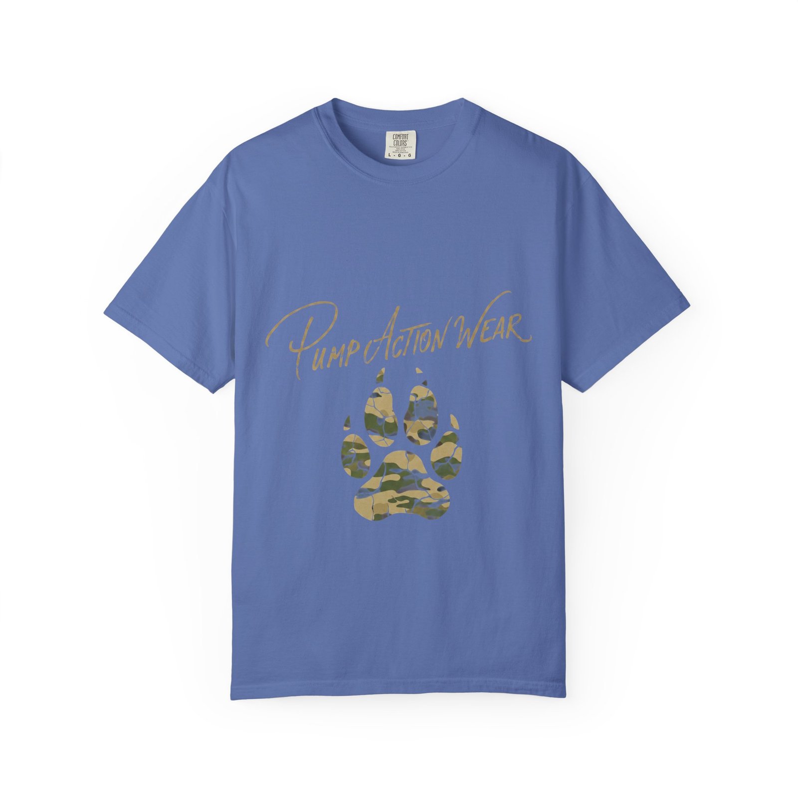 Paw Camo Tee — "Pump Action Wear" Graphic T-Shirt - Image 29