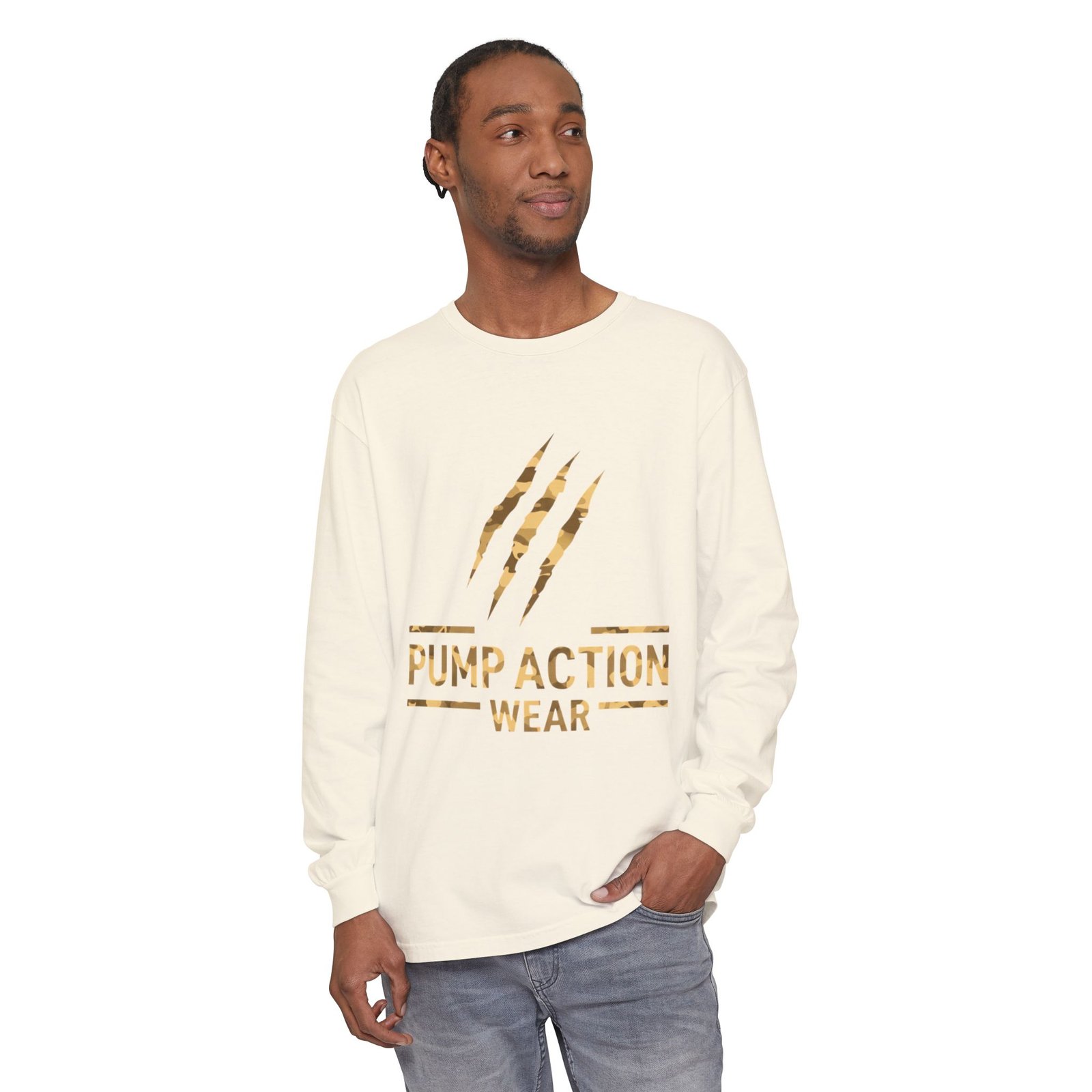 Pump Action Wear Long Sleeve Tee — Gold Claw Logo - Image 19