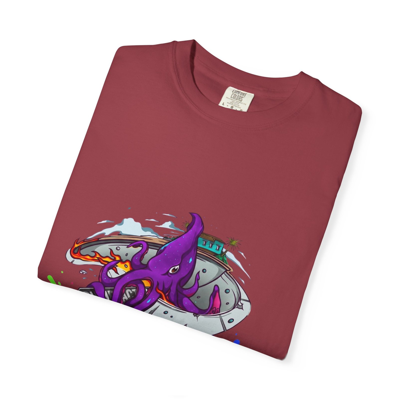 Octopus Paint Splash T-Shirt — "Full Action Wear" Graphic Tee - Image 39