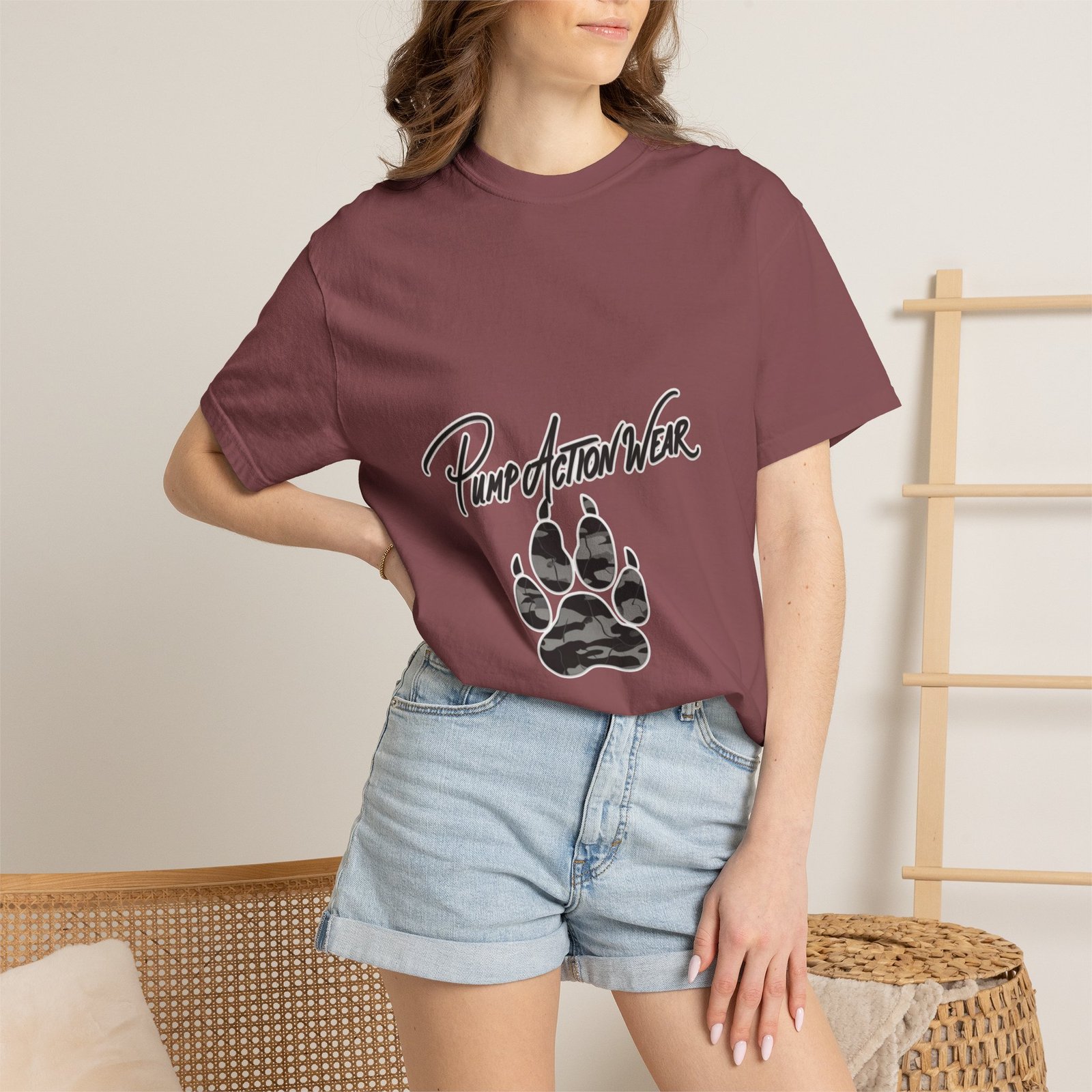 Pump Action Wear Paw Print T-Shirt — Graphic Casual Tee for Pet Lovers - Image 8