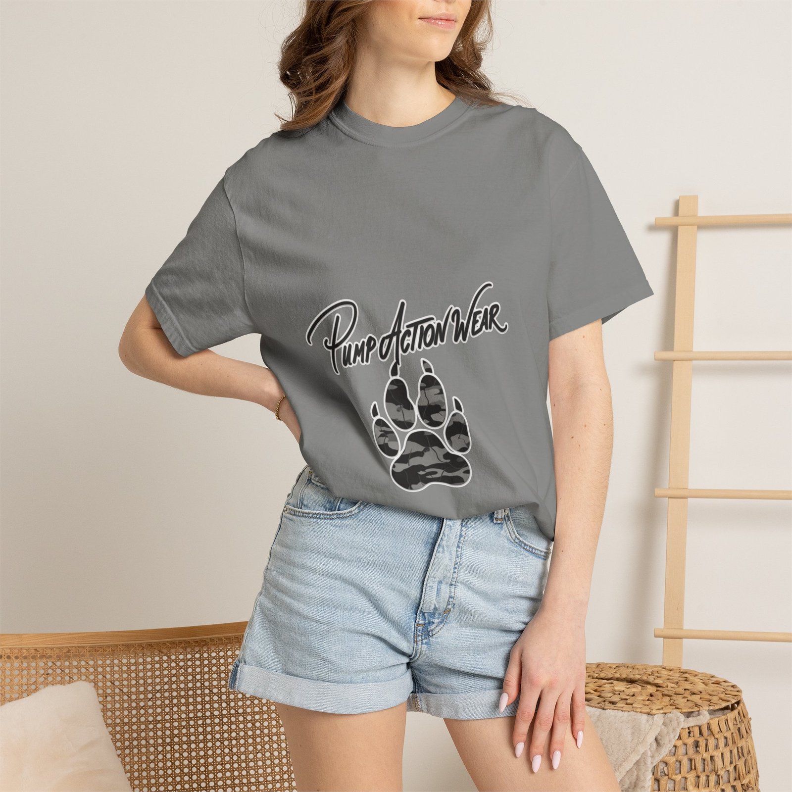 Pump Action Wear Paw Print T-Shirt — Graphic Casual Tee for Pet Lovers - Image 36