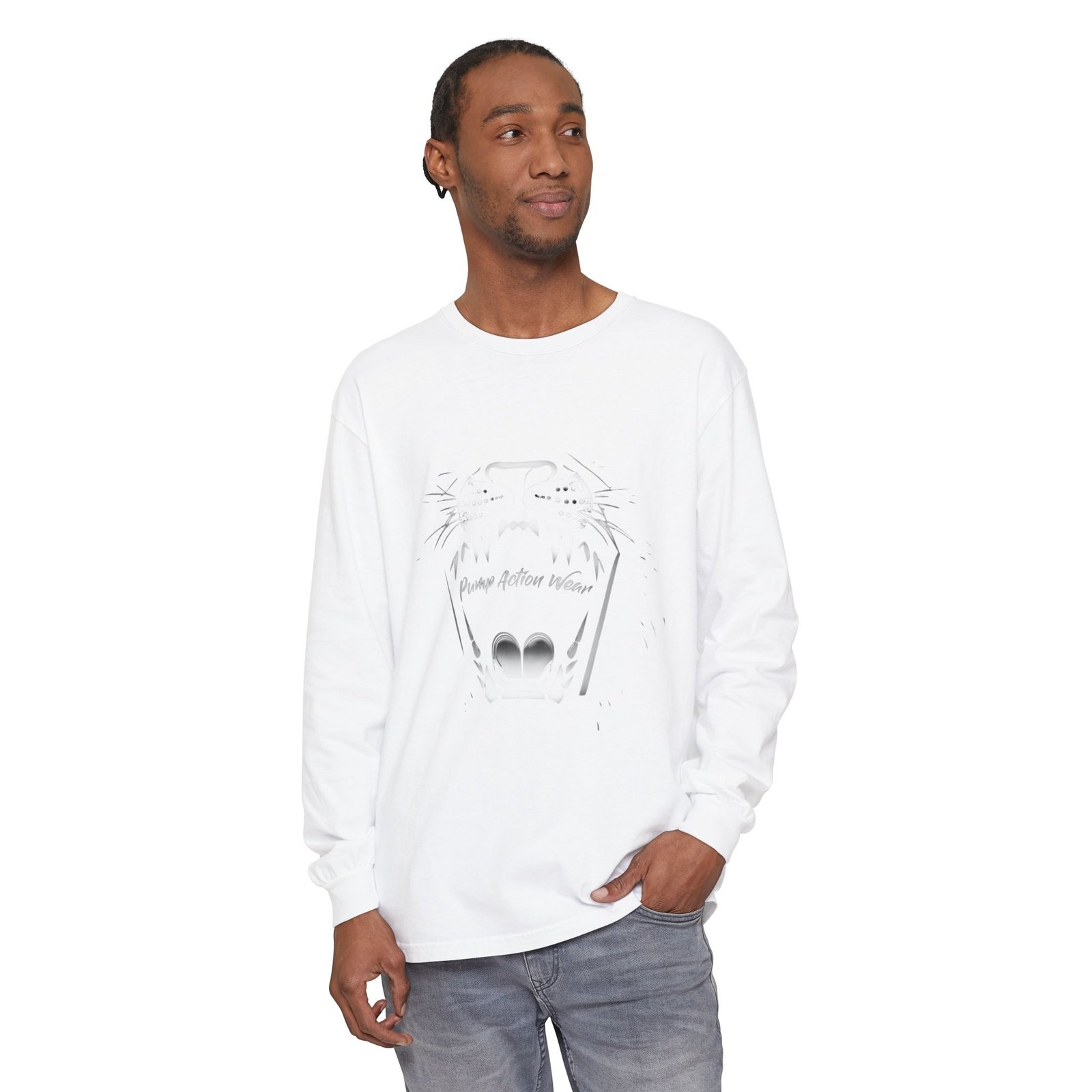 Long Sleeve T‑Shirt — Minimal Tiger Face Graphic - Image 3
