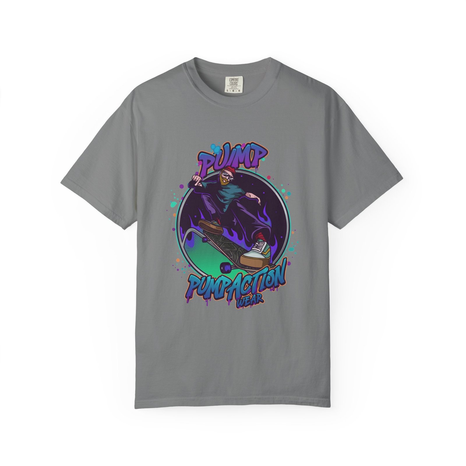 Skate Grim Reaper "Pump Funpaction" Graphic T-Shirt - Image 21