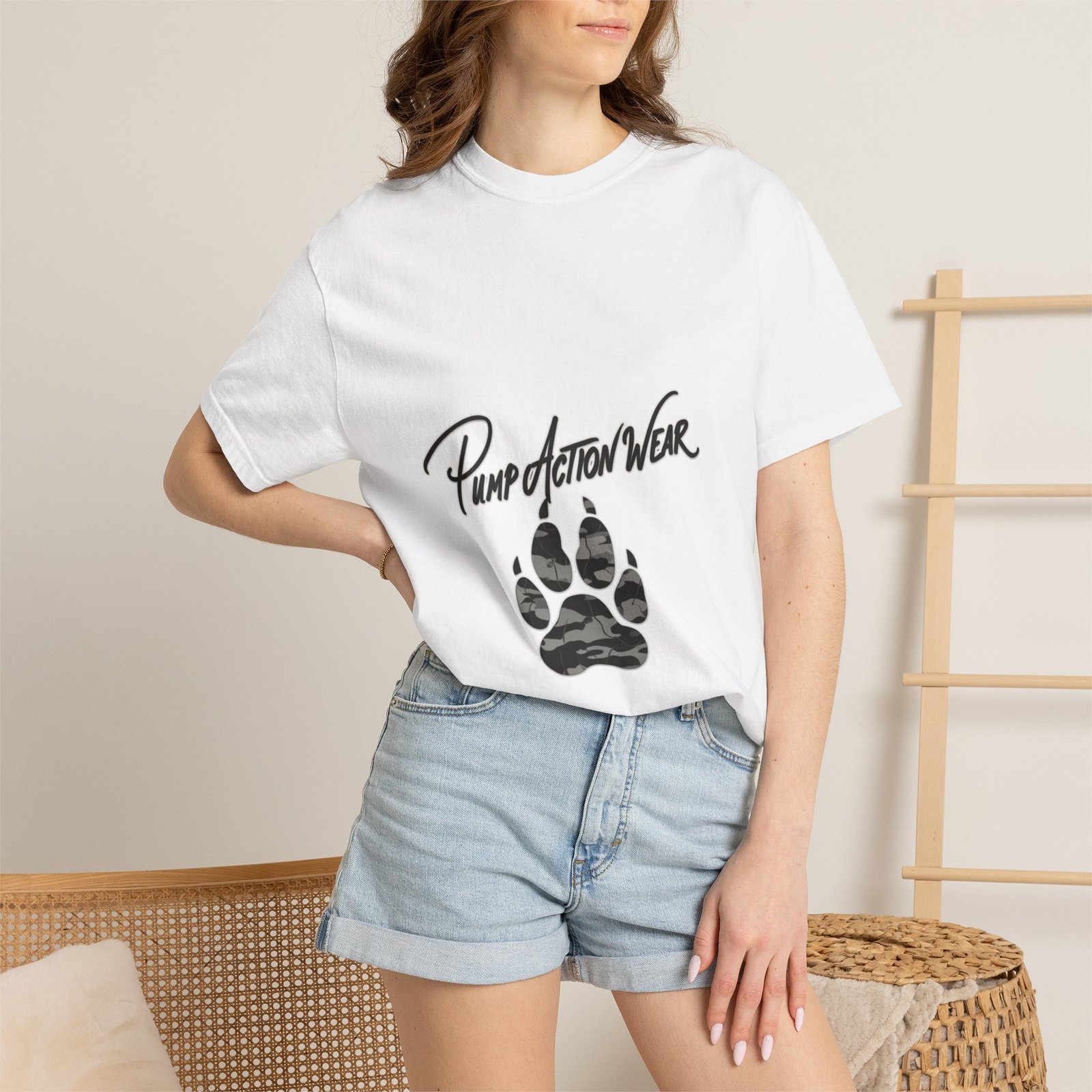 Pump Action Wear Paw Print T-Shirt — Graphic Casual Tee for Pet Lovers - Image 4