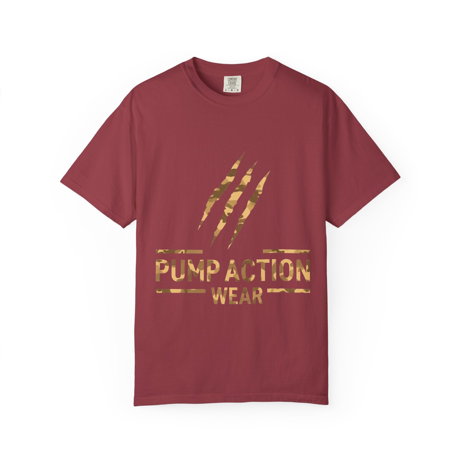 Pump Action Wear Graphic T-Shirt — Distressed Claw Logo Fitness Tee - Image 49
