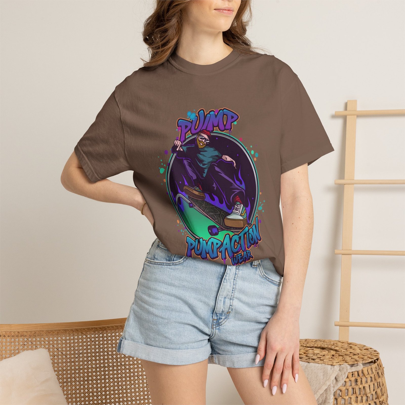 Skate Grim Reaper "Pump Funpaction" Graphic T-Shirt - Image 16