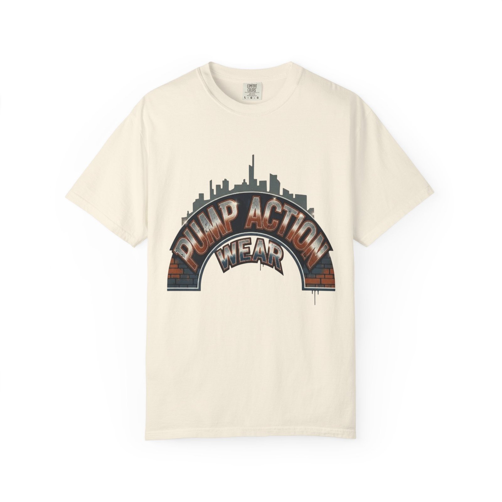 Pump Action Gear T-Shirt — Urban Skyline Retro Graphic Tee - Image 9