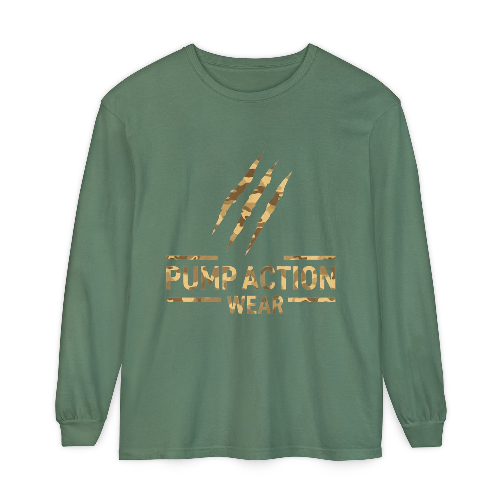 Pump Action Wear Long Sleeve Tee — Gold Claw Logo - Image 49